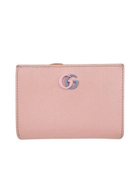 Gucci Double Small Wallet Compact Bicolor GG Marmont Bifold